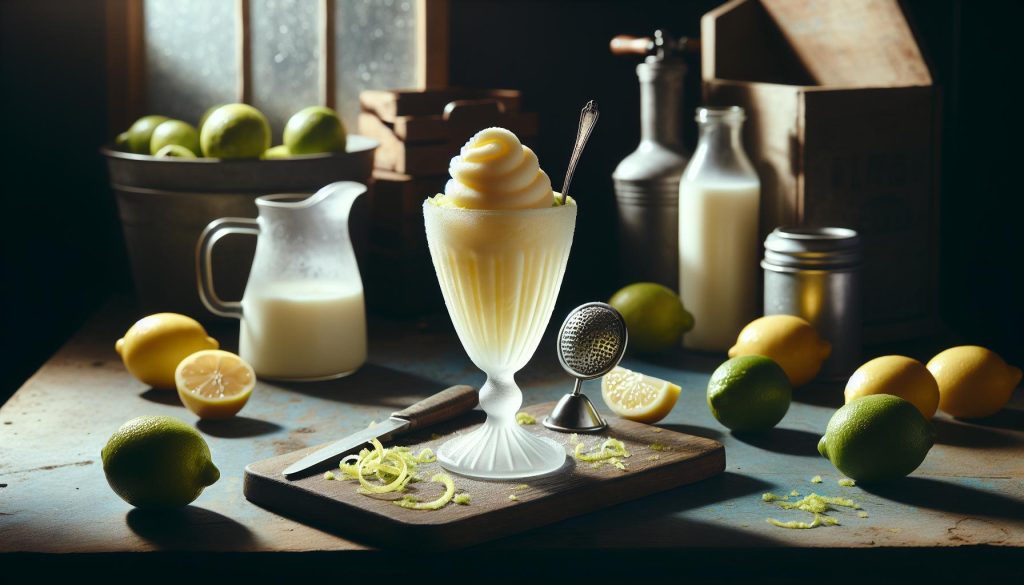 Sorbete de limón sin alcohol con leche condensada: Perfecto