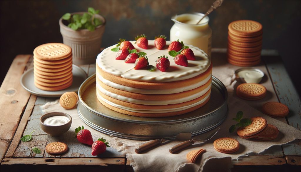 Tarta de Leche Condensada y Galletas Sin Horno en 20 Minutos﻿