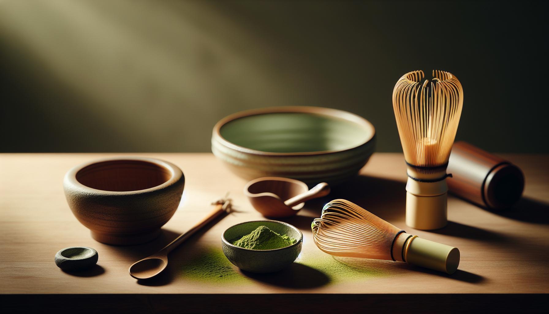 Herramientas esenciales para preparar té matcha de forma auténtica