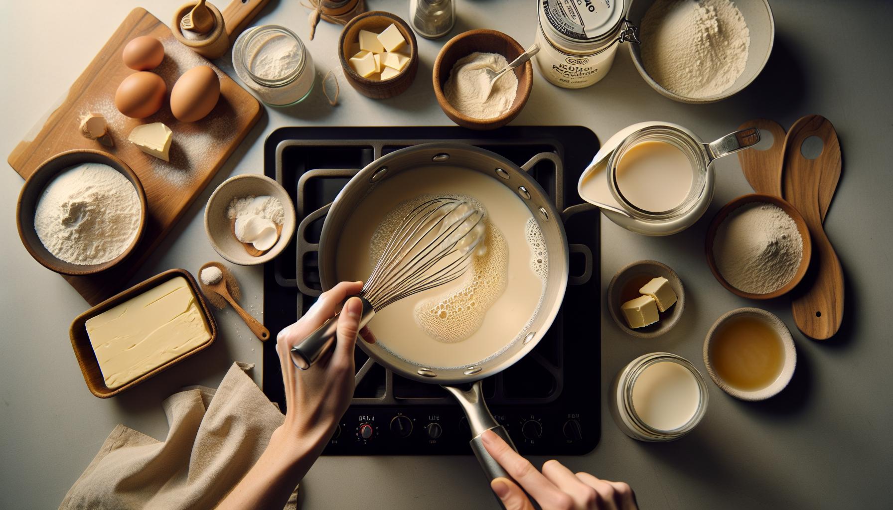 Bechamel sin leche con caldo: Textura perfecta garantizada 3 Paso a paso: Cómo elaborar la bechamel sin leche con caldo