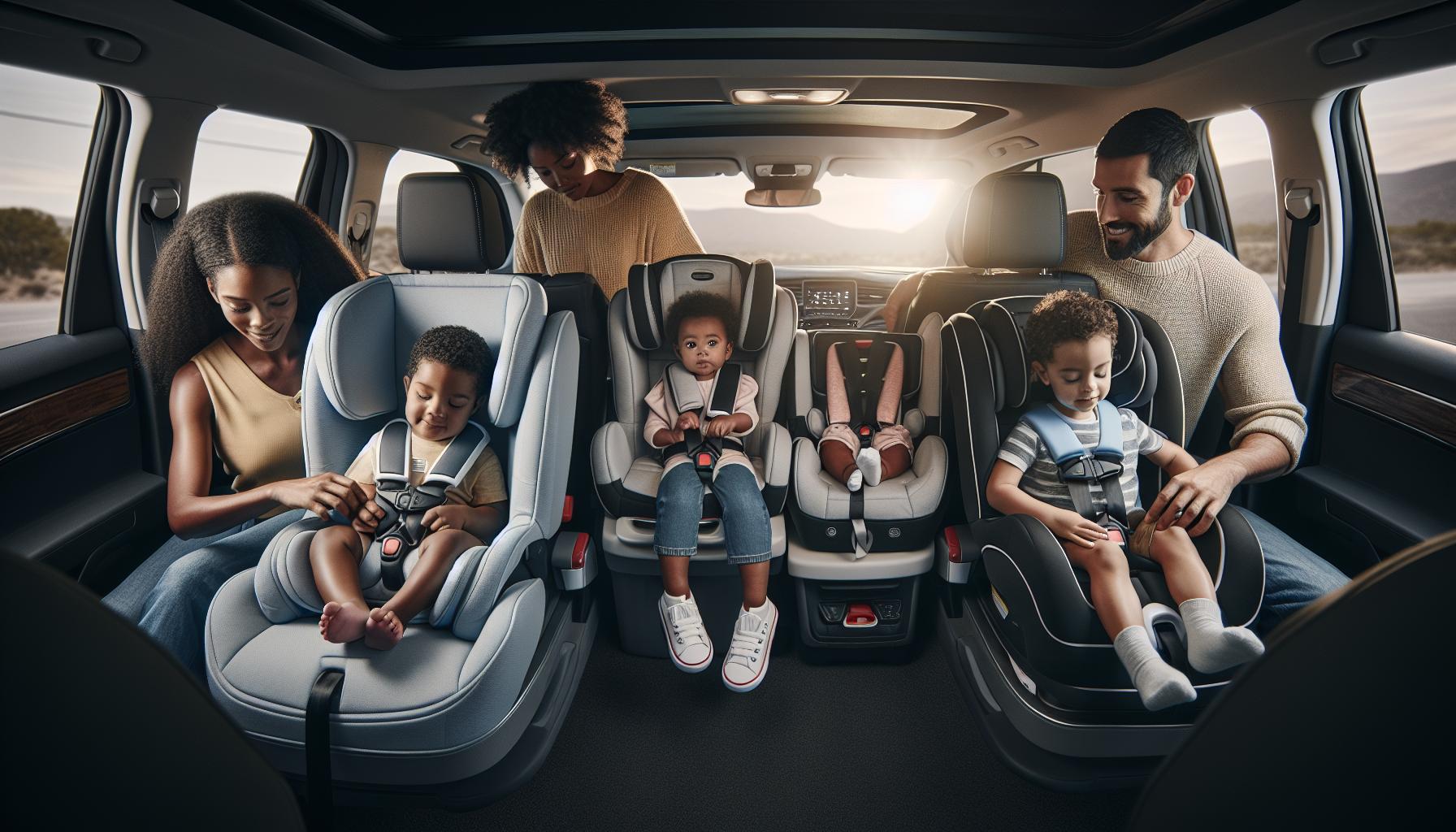 3. Tipos de sillas de auto y su ubicación recomendada según la edad del bebé