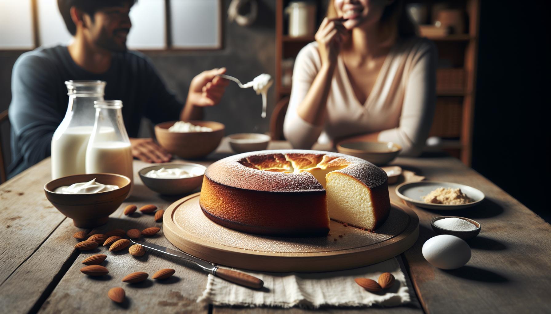 Bizcocho de yogur sin huevo ni leche: Esponjoso y delicioso