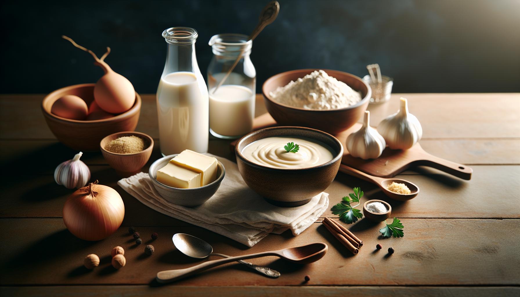 Ingredientes Clave: Lo Esencial para una Bechamel Deliciosa y Aditiva