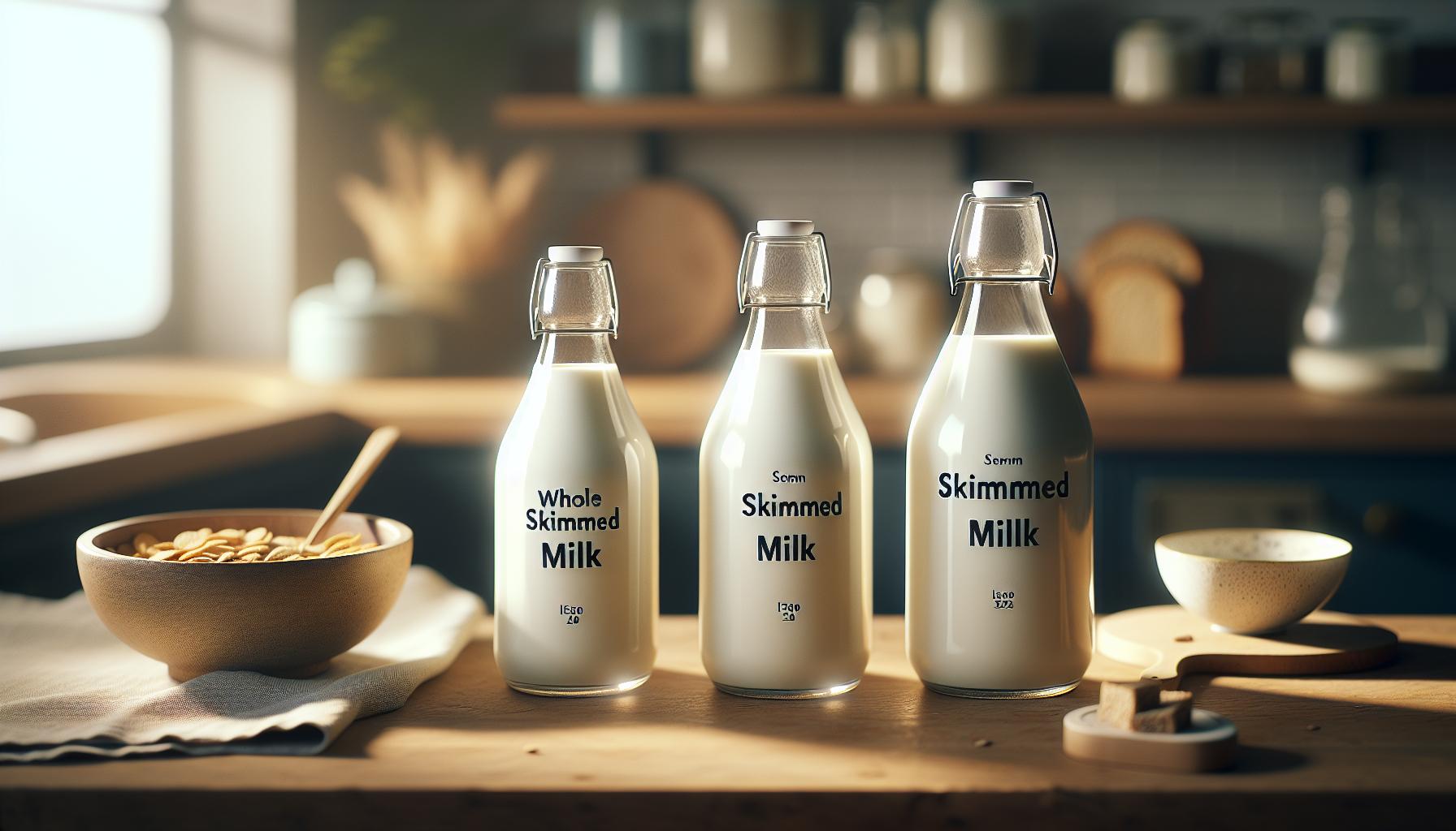 ¿Qué es la leche semidesnatada y cómo se diferencia de otras variedades?