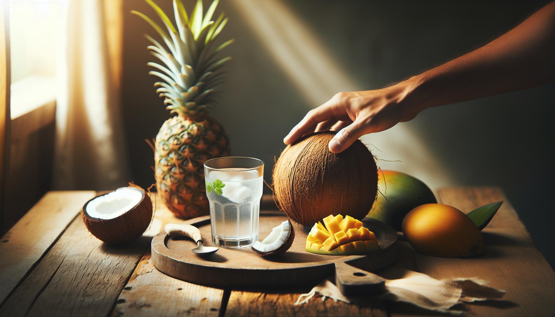Es bueno beber agua de coco: Beneficios sorprendentes 2 2. Beneficios nutricionales del agua de coco: Vitaminas y minerales esenciales