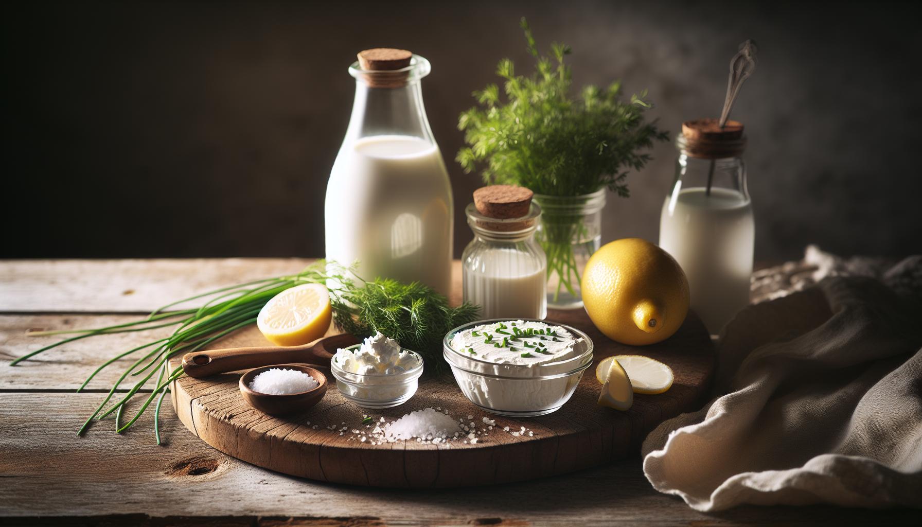 Ingredientes clave para hacer tu propio queso de untar