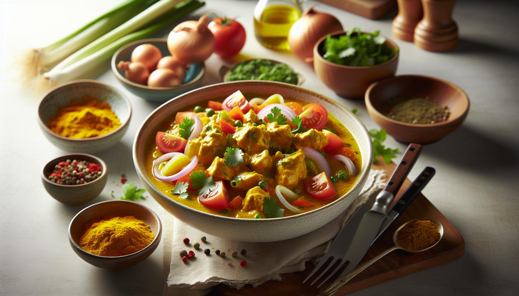 Receta pollo al curry sin leche de coco: Versión saludable 1 Introducción al Pollo al Curry: Una Alternativa Saludable Sin Leche de Coco